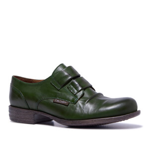 Carl Scarpa Gabbi Green Leather Loafers